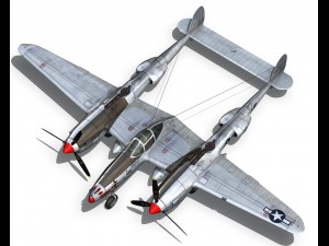 lockheed p38j lightning arkansas traveler 3D Model