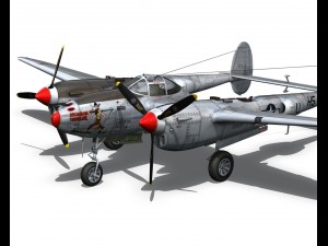 lockheed p38j lightning arkansas traveler 3D Model