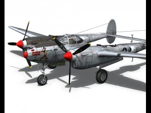 lockheed p38j lightning arkansas traveler 3D Model