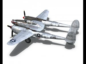 lockheed p38j lightning arkansas traveler 3D Model