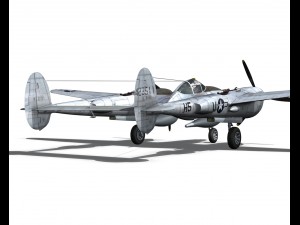 lockheed p38j lightning arkansas traveler 3D Model