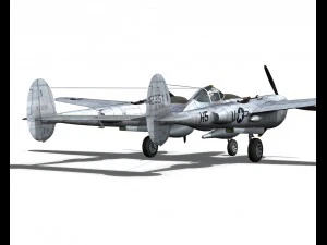lockheed p38j lightning arkansas traveler 3D Model