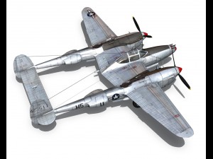 lockheed p38j lightning arkansas traveler 3D Model
