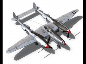 lockheed p38j lightning arkansas traveler 3D Model