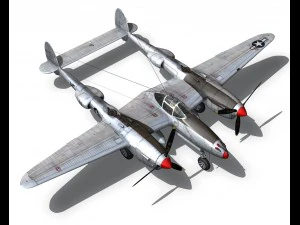 lockheed p38j lightning arkansas traveler 3D Model