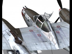 lockheed p38j lightning arkansas traveler 3D Model