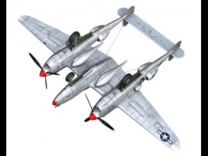 lockheed p38j lightning arkansas traveler 3D Model