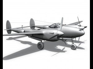 lockheed p38j lightning arkansas traveler 3D Model