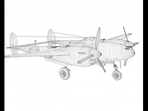 lockheed p38j lightning arkansas traveler 3D Model