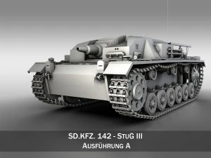 iii号突撃砲 - オーストラリア軍A 3Dモデル