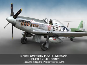 north american p 51d - heleter 3D-Modell