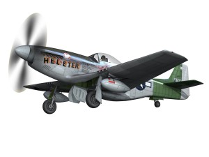 north american p 51d - heleter Modelo 3D