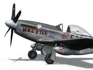 north american p 51d - heleter 3D Model