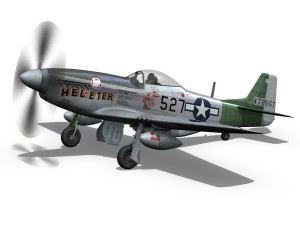 north american p 51d - heleter Modelo 3D