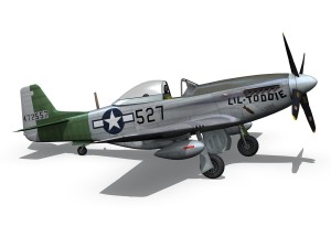 north american p 51d - heleter Modelo 3D