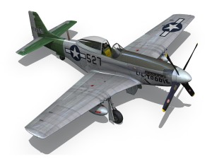 north american p 51d - heleter Modelo 3D