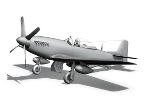 north american p 51d - heleter Modelo 3D