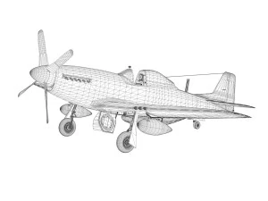 north american p 51d - heleter 3D Model