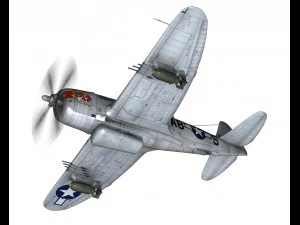 republic p47 thunderbolt - daddy rabbit 3D Model