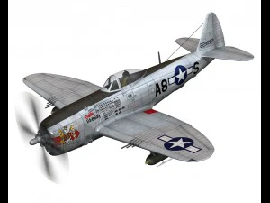 republic p47 thunderbolt - daddy rabbit 3D Model