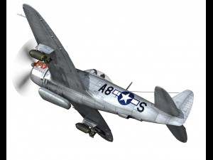 republic p47 thunderbolt - daddy rabbit Modello 3D