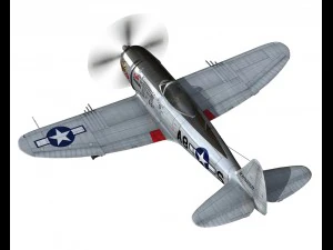 republic p47 thunderbolt - daddy rabbit 3D Model