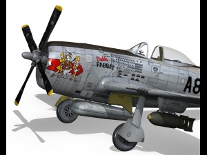republic p47 thunderbolt - daddy rabbit Modello 3D