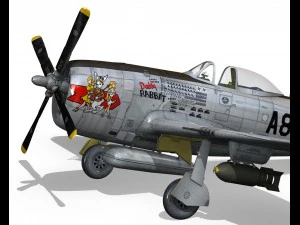 republic p47 thunderbolt - daddy rabbit 3D Model