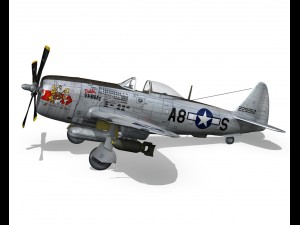 republic p47 thunderbolt - daddy rabbit Modello 3D