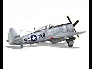 republic p47 thunderbolt - daddy rabbit 3D Model