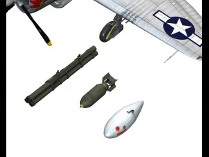 republic p47 thunderbolt - daddy rabbit 3D Model