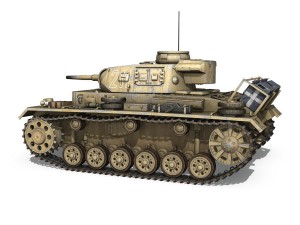 pzkpfw iii - ausfg - dak - 211 Model 3D