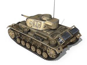 pzkpfw iii - ausfg - dak - 211 Model 3D