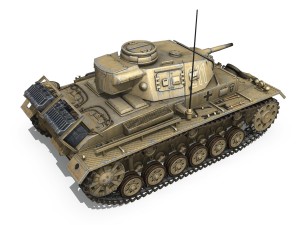 pzkpfw iii - ausfg - dak - 211 Model 3D