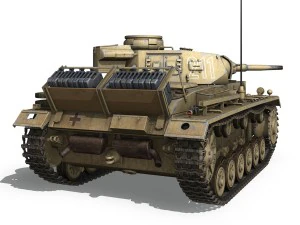 pzkpfw iii - ausfg - dak - 211 3D Model