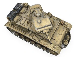 pzkpfw iii - ausfg - dak - 211 3D Model