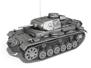 pzkpfw iii - ausfg - dak - 211 3D Model