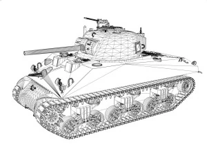 m4a2 sherman - colorado 3D Model