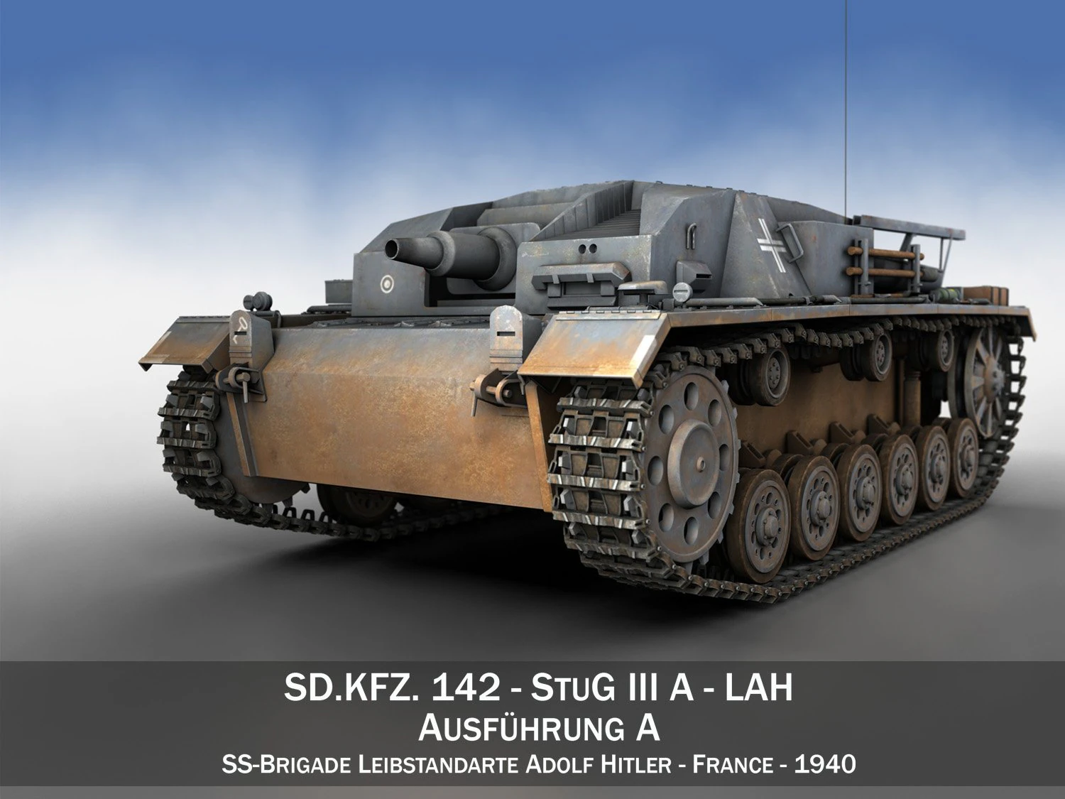 stug iii - ausfa - lah 3D Model .c4d .max .obj .3ds .fbx .stl .blend
