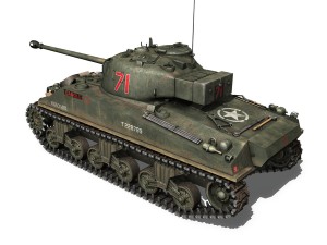sherman mk vc firefly - carole Modello 3D