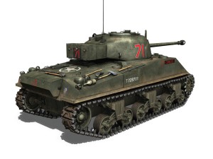 sherman mk vc firefly - carole Modello 3D