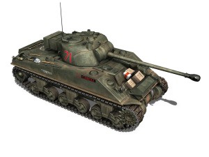 sherman mk vc firefly - carole Modello 3D