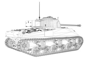 sherman mk vc firefly - carole Modello 3D