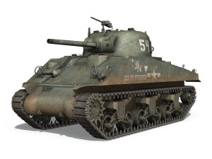 m4a2 sherman - destroyer Modello 3D