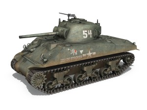 m4a2 sherman - destroyer Modello 3D