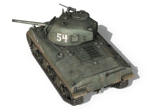 m4a2 sherman - destroyer Modello 3D
