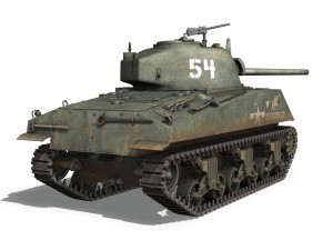 m4a2 sherman - destroyer Modello 3D