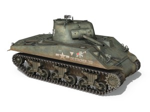 m4a2 sherman - destroyer Modello 3D