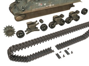 m4a2 sherman - destroyer Modello 3D