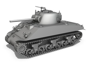 m4a2 sherman - destroyer Modello 3D
